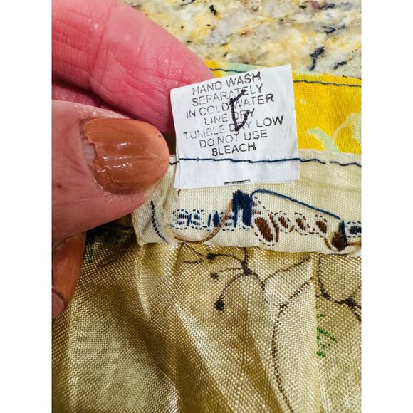 Vintage Boho Cottagecore Patchwork 100% Silk Wrap Skirt By Greater Good Retro - Picture 4 of 7